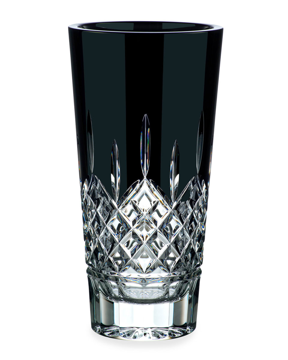 Lismore Black Vase - 12"
